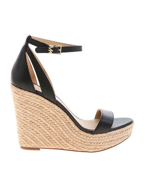 michael kors kimberly black|michael kors wedge sandals.